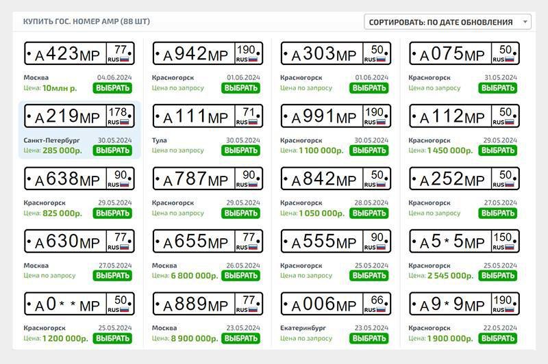 У россиян начали забирать номера серии «АМР», сооб...